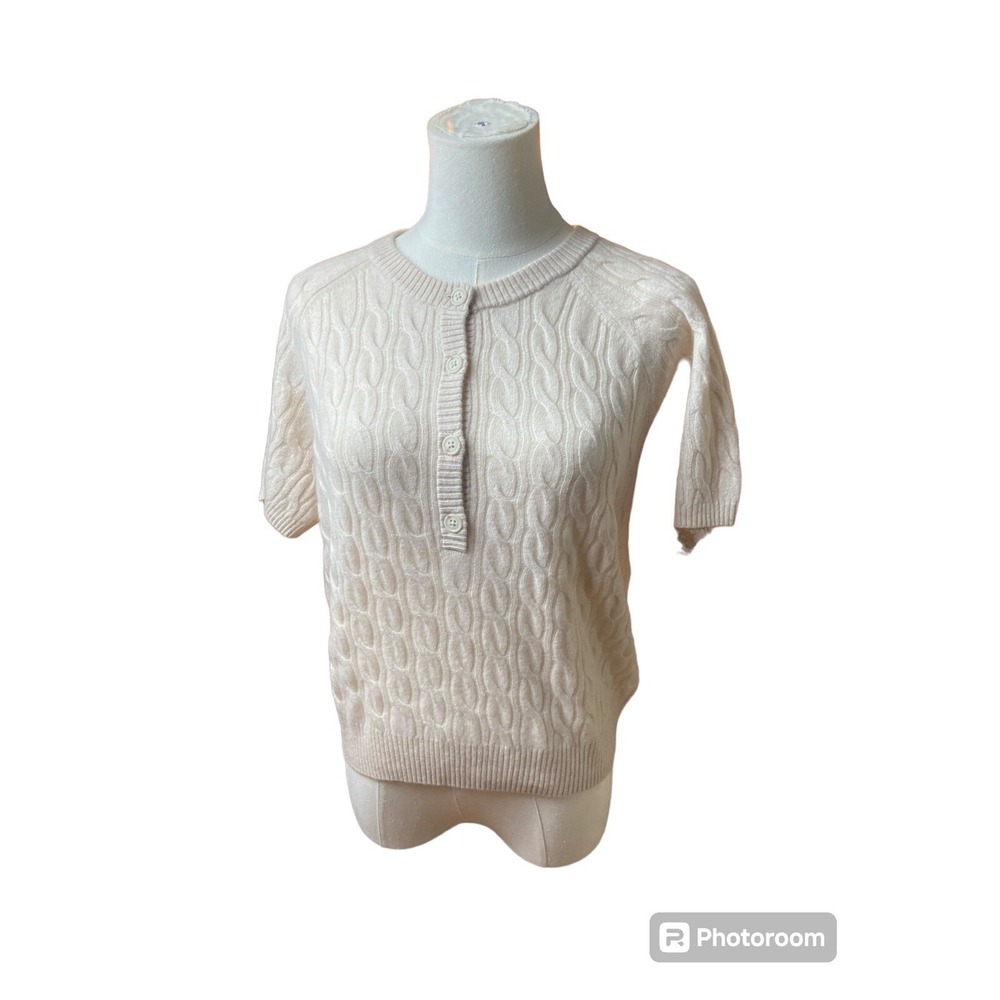 j crew cable knit sweater Cashmere Large Women's